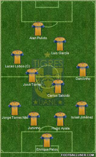 Club Universitario de Nuevo León Formation 2013