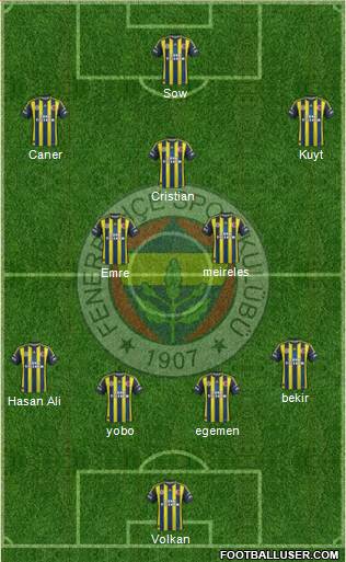 Fenerbahçe SK Formation 2013