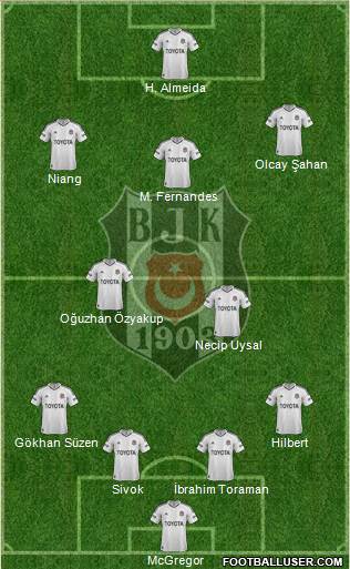 Besiktas JK Formation 2013
