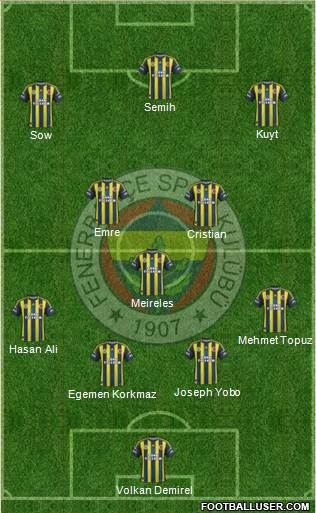 Fenerbahçe SK Formation 2013