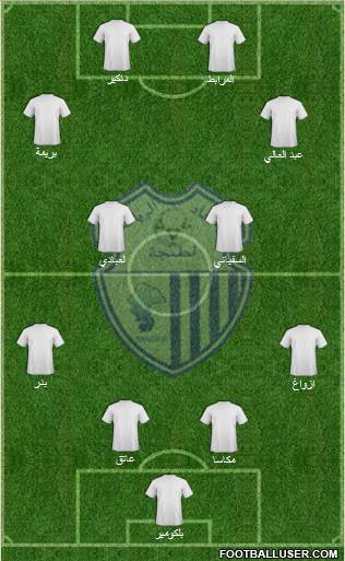 Ittihad Riadi de Tanger 4-4-2 football formation