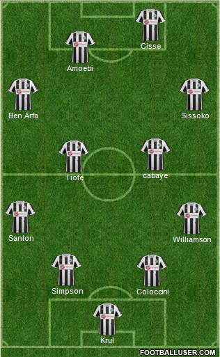 Newcastle United Formation 2013