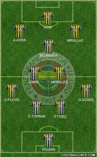 Fenerbahçe SK Formation 2013