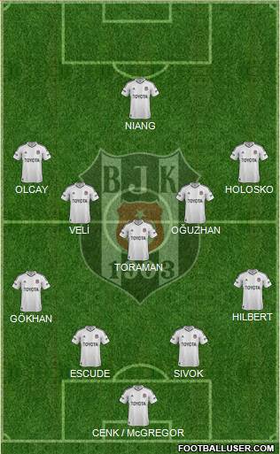 Besiktas JK Formation 2013