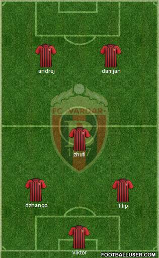 FK Vardar Skopje Formation 2013