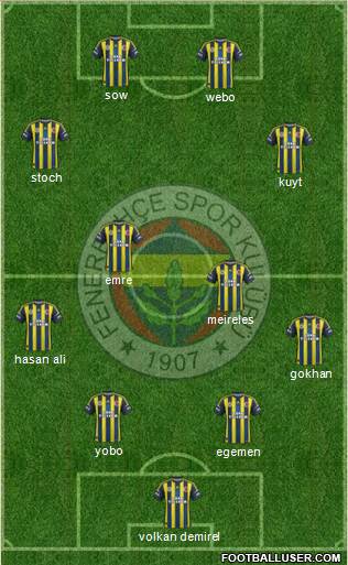Fenerbahçe SK Formation 2013