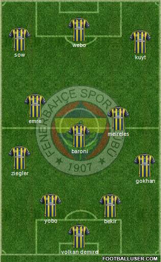 Fenerbahçe SK Formation 2013
