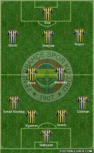 Fenerbahçe SK Formation 2013