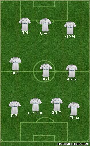 Tottenham Hotspur Formation 2013