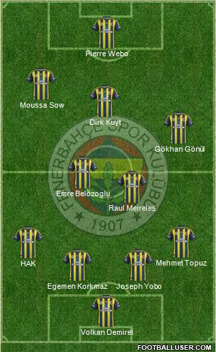 Fenerbahçe SK Formation 2013
