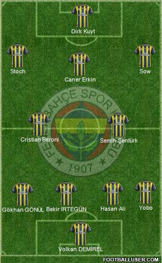 Fenerbahçe SK Formation 2013