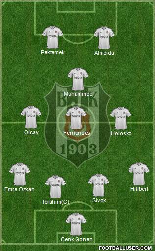 Besiktas JK Formation 2013