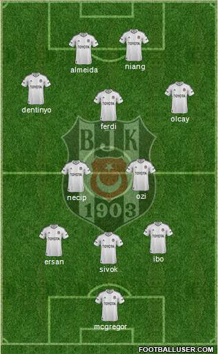 Besiktas JK Formation 2013