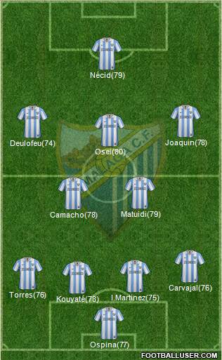 Málaga C.F., S.A.D. Formation 2013