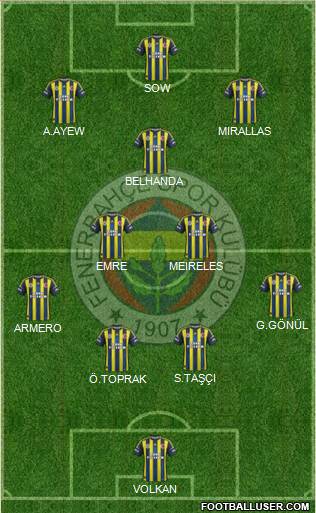 Fenerbahçe SK Formation 2013