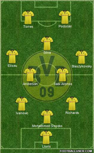 Borussia Dortmund Formation 2013