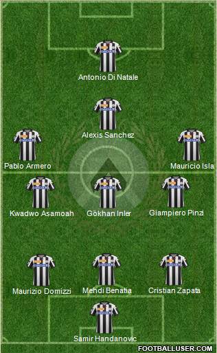 Udinese Formation 2013