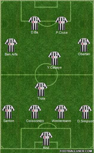 Newcastle United Formation 2013