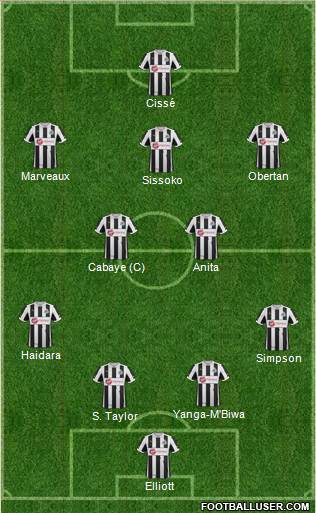 Newcastle United Formation 2013