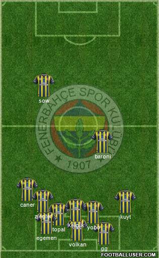 Fenerbahçe SK Formation 2013
