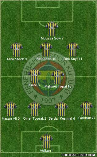 Fenerbahçe SK Formation 2013