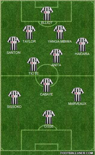 Newcastle United Formation 2013