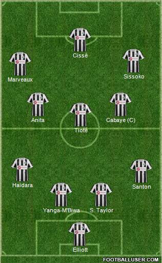 Newcastle United Formation 2013