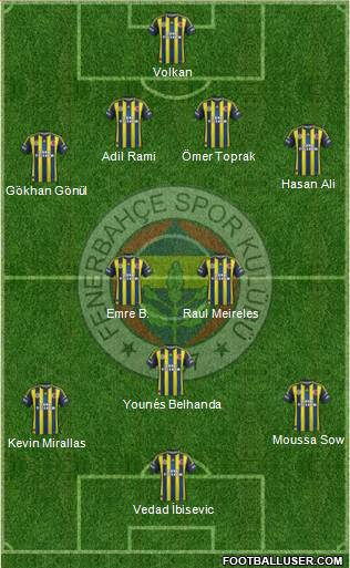 Fenerbahçe SK Formation 2013