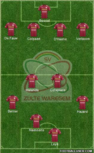 SV Zulte Waregem Formation 2013