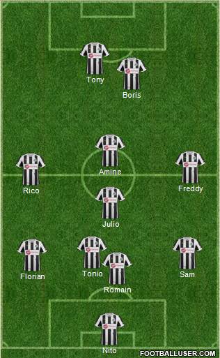 Newcastle United Formation 2013