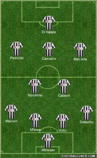 Newcastle United Formation 2013