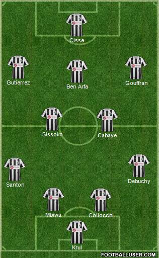 Newcastle United Formation 2013