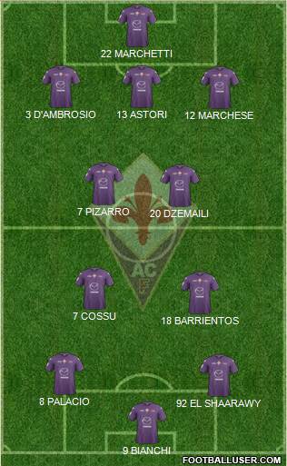 Fiorentina Formation 2013