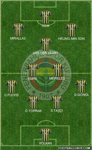Fenerbahçe SK Formation 2013