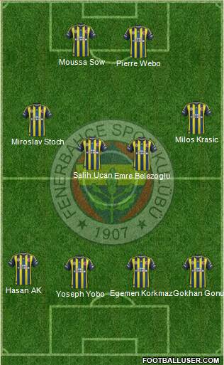 Fenerbahçe SK Formation 2013