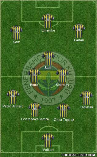Fenerbahçe SK Formation 2013