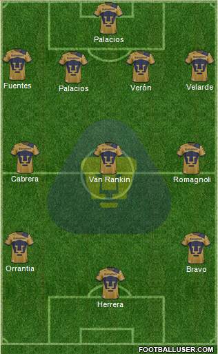 Club de Fútbol Universidad Formation 2013