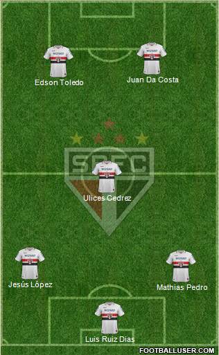 São Paulo FC Formation 2013