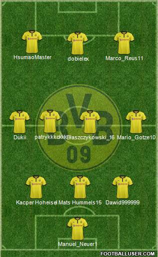 Borussia Dortmund Formation 2013