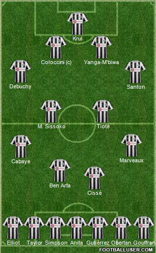 Newcastle United Formation 2013