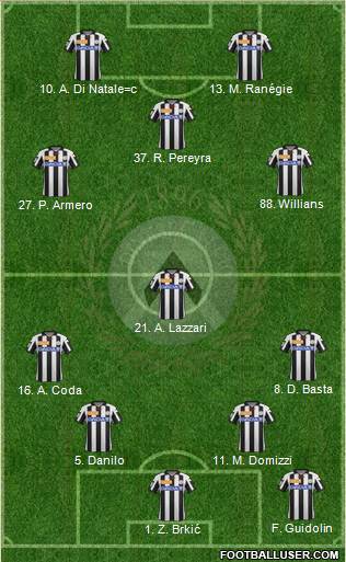 Udinese Formation 2013