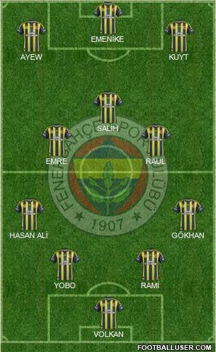 Fenerbahçe SK Formation 2013