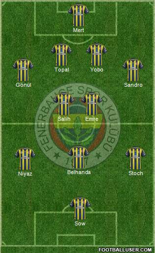 Fenerbahçe SK Formation 2013
