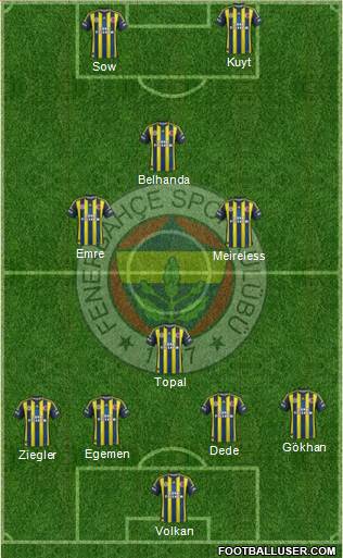 Fenerbahçe SK Formation 2013