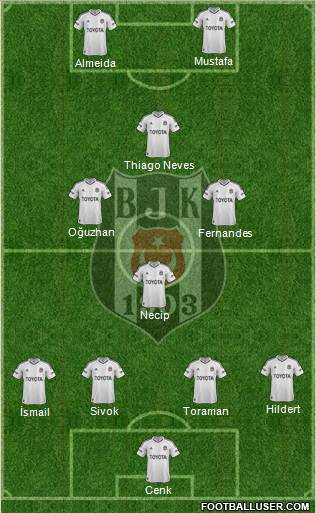 Besiktas JK Formation 2013