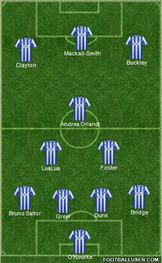 Brighton and Hove Albion Formation 2013