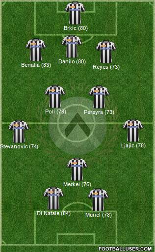Udinese Formation 2013