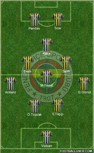 Fenerbahçe SK Formation 2013