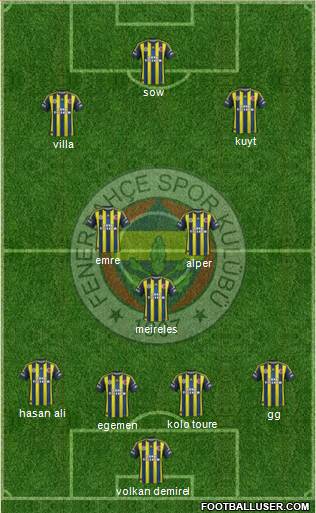 Fenerbahçe SK Formation 2013