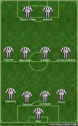 Newcastle United Formation 2013